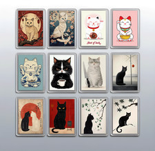 Vintage Cat Fridge Magnet –