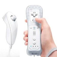 REMOTE CONTROLLER FOR NINTENDO WII CONSOLE + NUNCHUCK NUNCHUK + SILICON + STRAP
