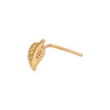 9ct Gold Leaf L-Shaped 22Ga