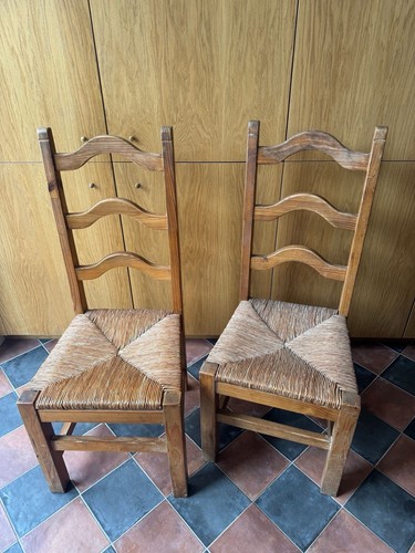 Vintage oak dining chair - oak, set
