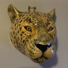 Quail Leopard's Head Hanging Wall Vase
