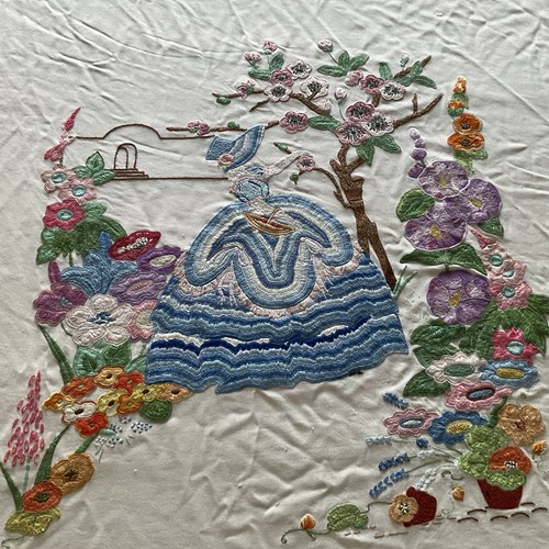 Vintage embroidered crinoline - ,
