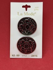 Vintage La Mode Buttons On Card Regal Crest 