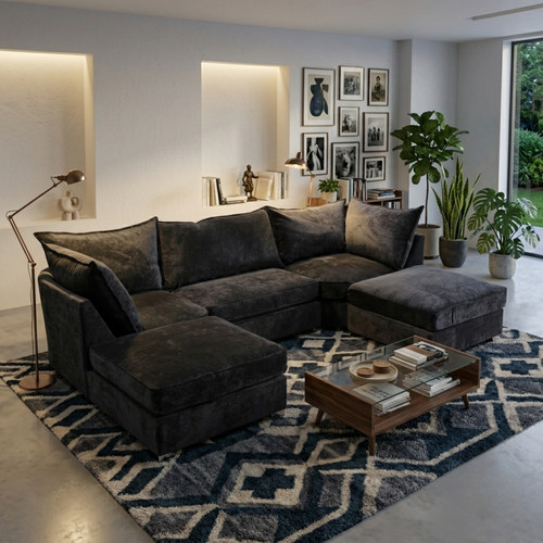Shape sofa with footstools - shape,
