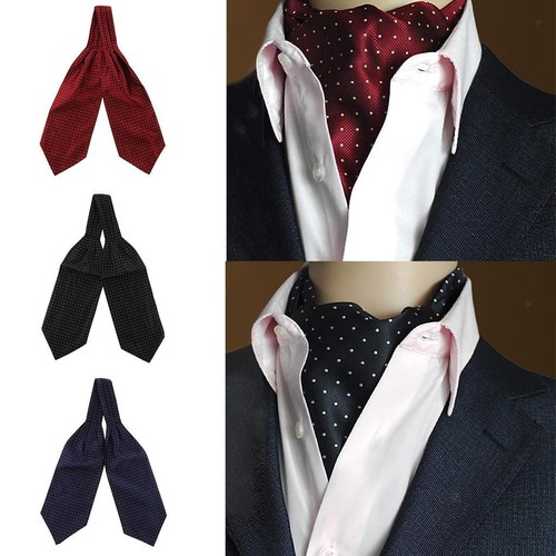 Men dots satin cravat ties - satin,