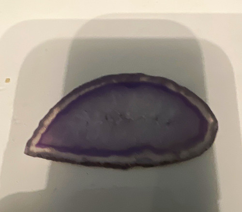 Purple agate slice polished - agate,