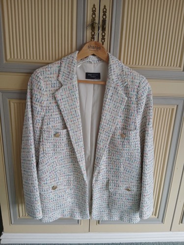 Cream boucle jacket size - m&s,