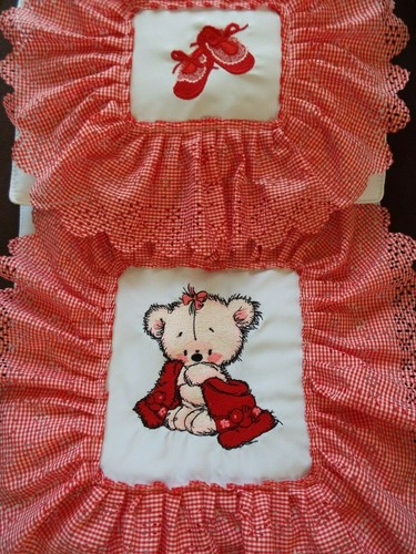 Pram dolls embroidered - pram,