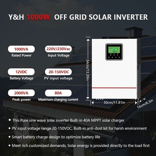 1000w 12v solar - 1000w, off