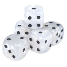 12mm Spot Dice - PEARL White -