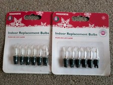 Woolworths Vintage Christmas Tree Replacement clear light Bulbs K8 5v 0.60w x 2 