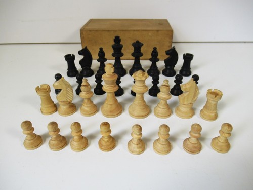 Vintage chess set staunton - set,