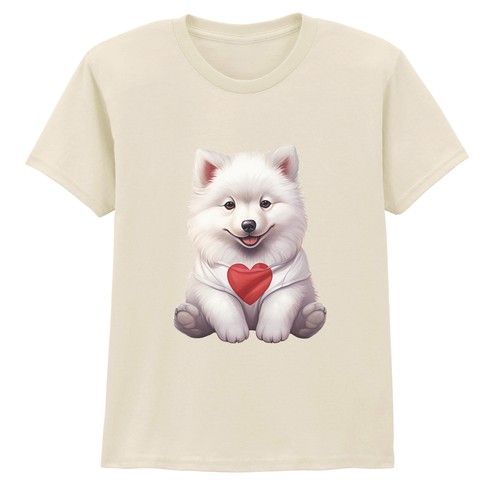 Cute samoyed puppy heart - samoyed,