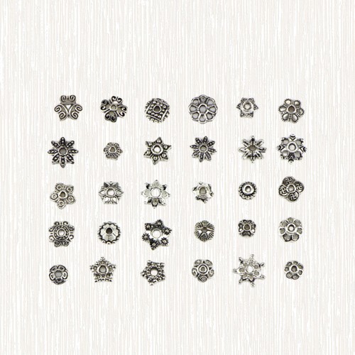 150 pcs tibetan - pcs, flower