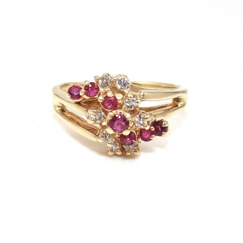 14k yellow gold pink ruby - yellow,