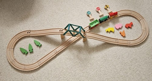 Wooden train track - wooden,