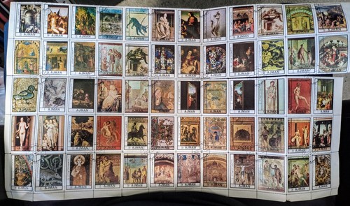 Uea ajman large stamp sheet - uea, 60
