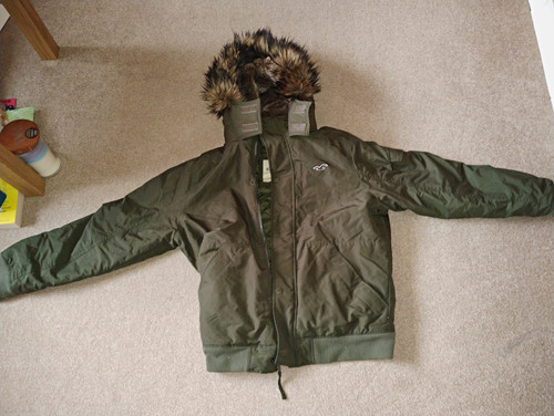 Hollister mens olive green - xl,
