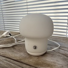 Ikea Tokabo Frosted Glass Opal White Mushroom Table Desk Bedside Lamp SMALL