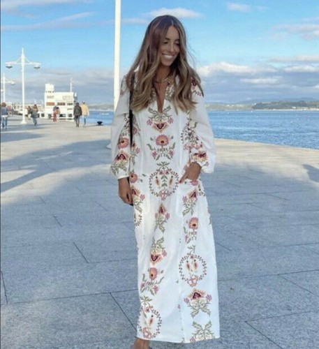 Zara summer kaftan floral - summer,
