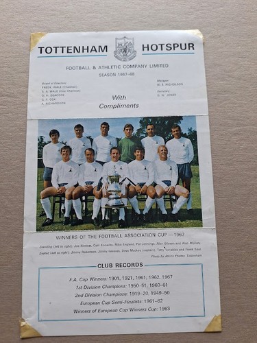 Spurs memorabilia 1967 - memorabilia,
