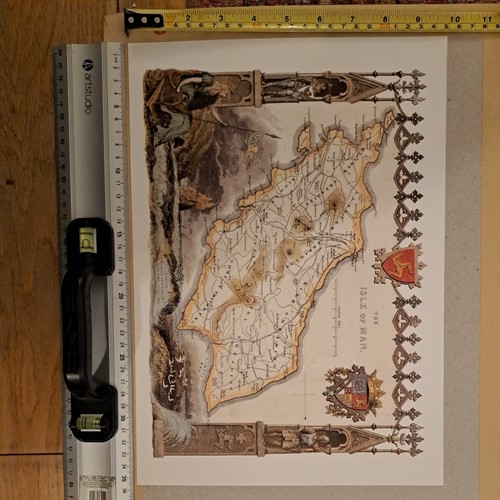 Vintage map the isle - of,