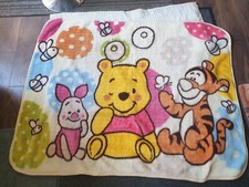 Winnie The Pooh Themed Thick Fluffy Blanket Size 57x45 inches / 145x115cm