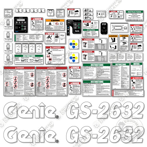 Fits genie gs2632 decal kit - fits,