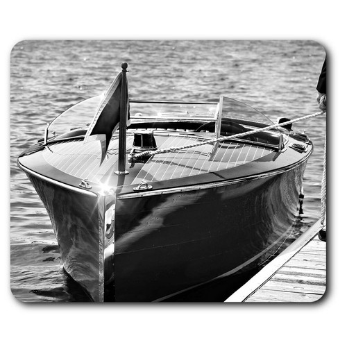Rectangle mouse mat - mouse, bw