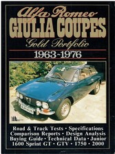 ALFA GIULIA SPRINT GT/GTC/GTA 1300/1600GT 1750/2000GTV (1963-76) ROAD TESTS BOOK