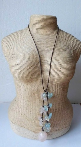 Rose aqua quartz gemstone - quartz,