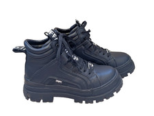 BUFFALO Aspha NC Mid Black Vegan Chunky Platform Lace Up Ankle Boots uk 7