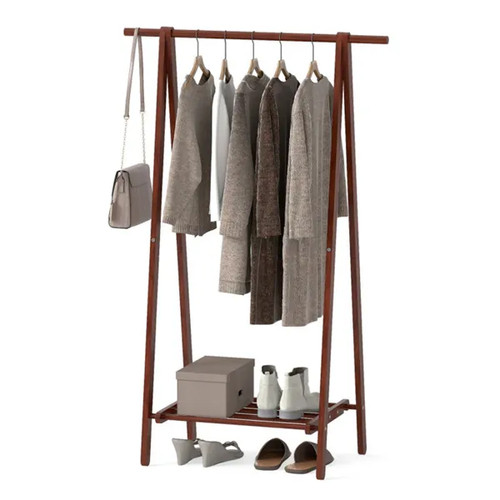 Solid rubber wood folding coat - wood,