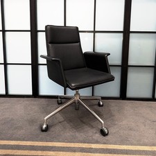 Brunner Finasoft Meeting Chair – Fully Upholstered with Chrome Swivel Base & ...