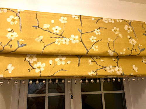 Handmade floral roman blind - handmade,