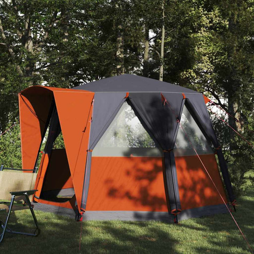 Cabin tent grey - tent, grey/orange