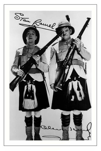 Laurel hardy autograph - laurel,