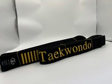 Embroidered Custom BLACK-BELT TaeKwonDo Black Belt Martial Arts Belt Width 5cm