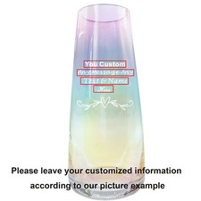 Personalised Glass Vase Free Engraved Any Text Gift for Her Birthday Christmas