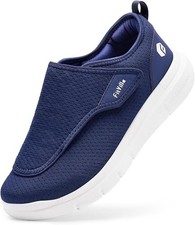 FitVille Mens Extra Wide Fit Diabetic Shoes Easy Close Adjustable Orthopedic Sli