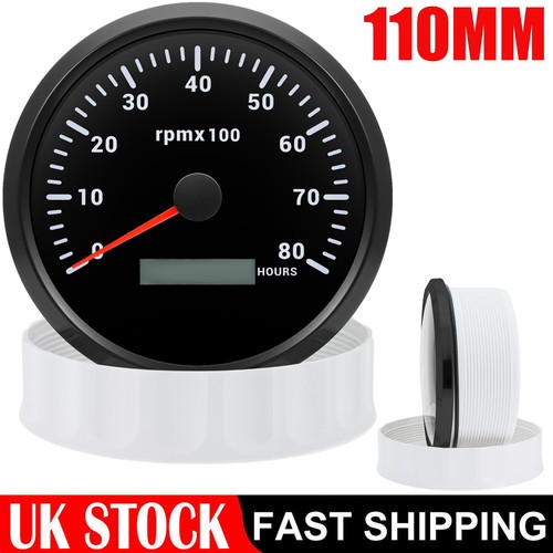 110mm black tachometer - black,