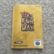 Conkers Bad Fur Day MANUAL ONLY N64 Nintendo 64 Instruction Booklet