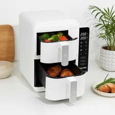 Salter VertiCook Ultra 9L Dual Drawer White Air Fryer Digital Display FamilySize