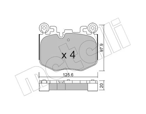 Front brake pad - front,