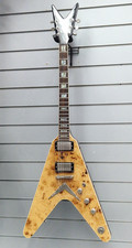 Limited edition Rare Dean Exotic V 2008 Burl natural maple top flying v