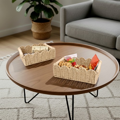 2pcs scalloped edge baskets - scalloped,