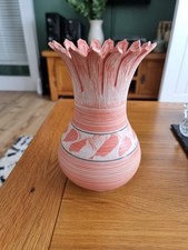 Vintage sgraffito Pottery Vase