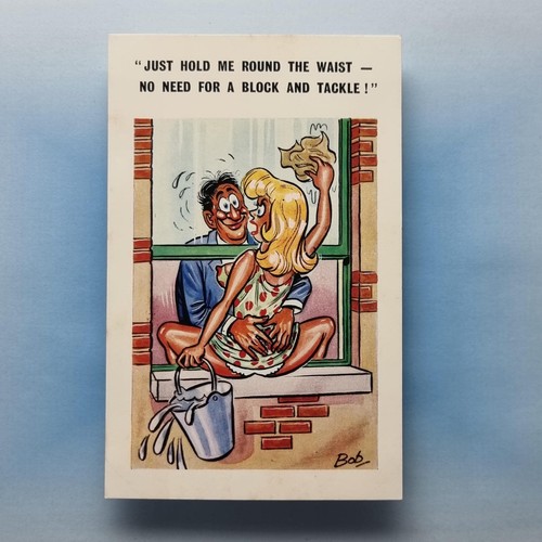 Comic postcard c1965 blonde - postcard,