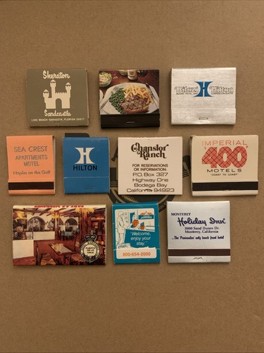 Hotel and motel - matchbooks, set