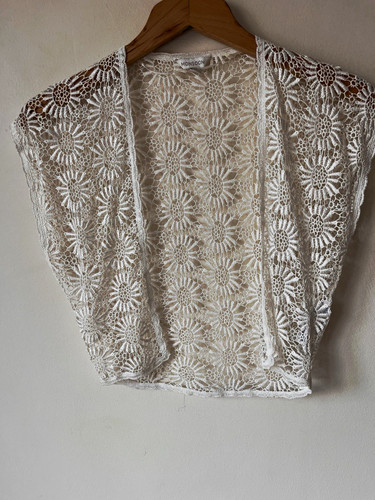 Monsoon white floral lace open - white,